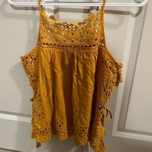 NEW Crochet Cami with Lace on Sides and Lace up Detail